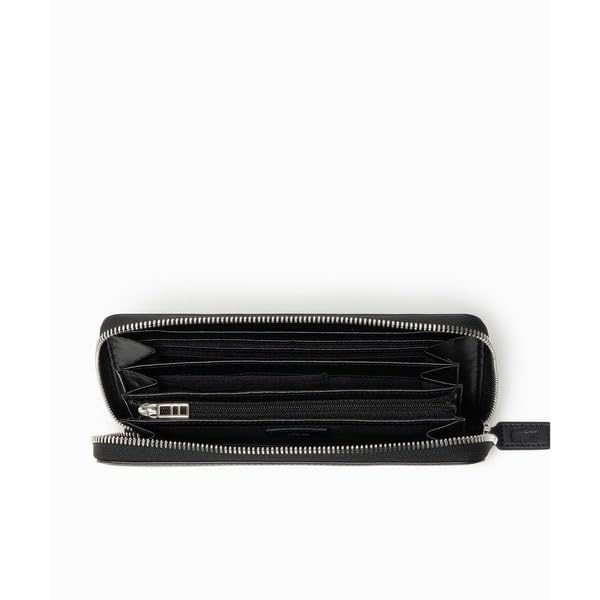 Silver Brooch Round Zip Leather Long Wallet NF1710KP00000 [Lacoste] [Official]