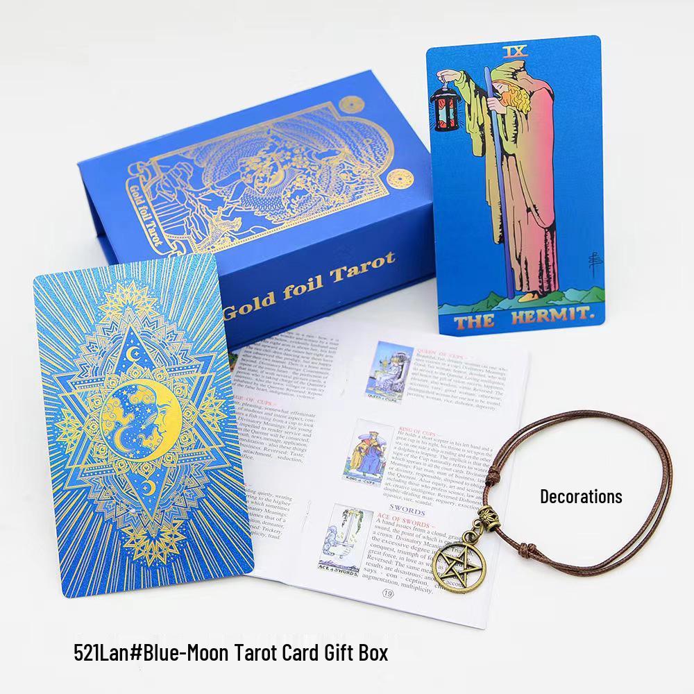 Waterproof Black PVC Tarot Cards - Colorful 78 Card Deck for Board Games