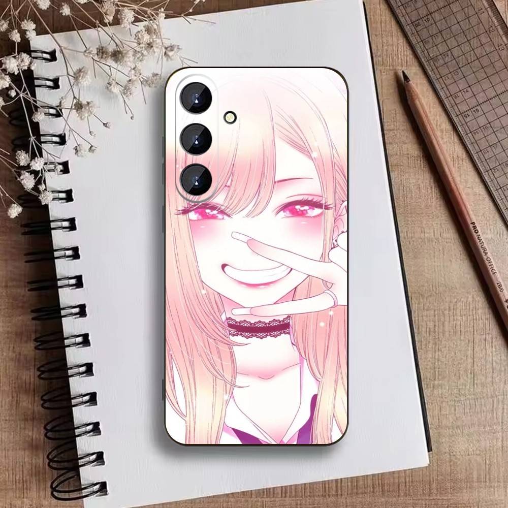 S-Darling Marin Kitagawa Colorful Silver Phone Case For Samsung Galaxy A73,A72,A71,A70,A52,A51 Others Soft Black Cover