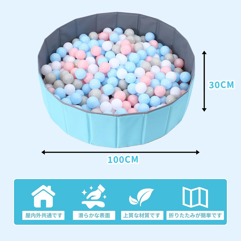 Foldable Ball PoolKids Playpen, 100x30cm (42x12in), No Balls, for Kids and Pets (Dogs and Cats), IndoorOutdoor Use, Portable Pet Fence with Storage