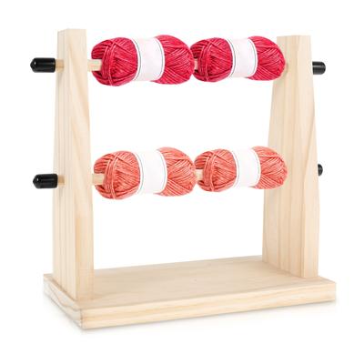 Hölzerner Garnknäuelhalter Handgewebtes Garnregal mit Schraube Wollständer Mehrzweck Häkelgarnhalter für DIY Handwerkszubehör