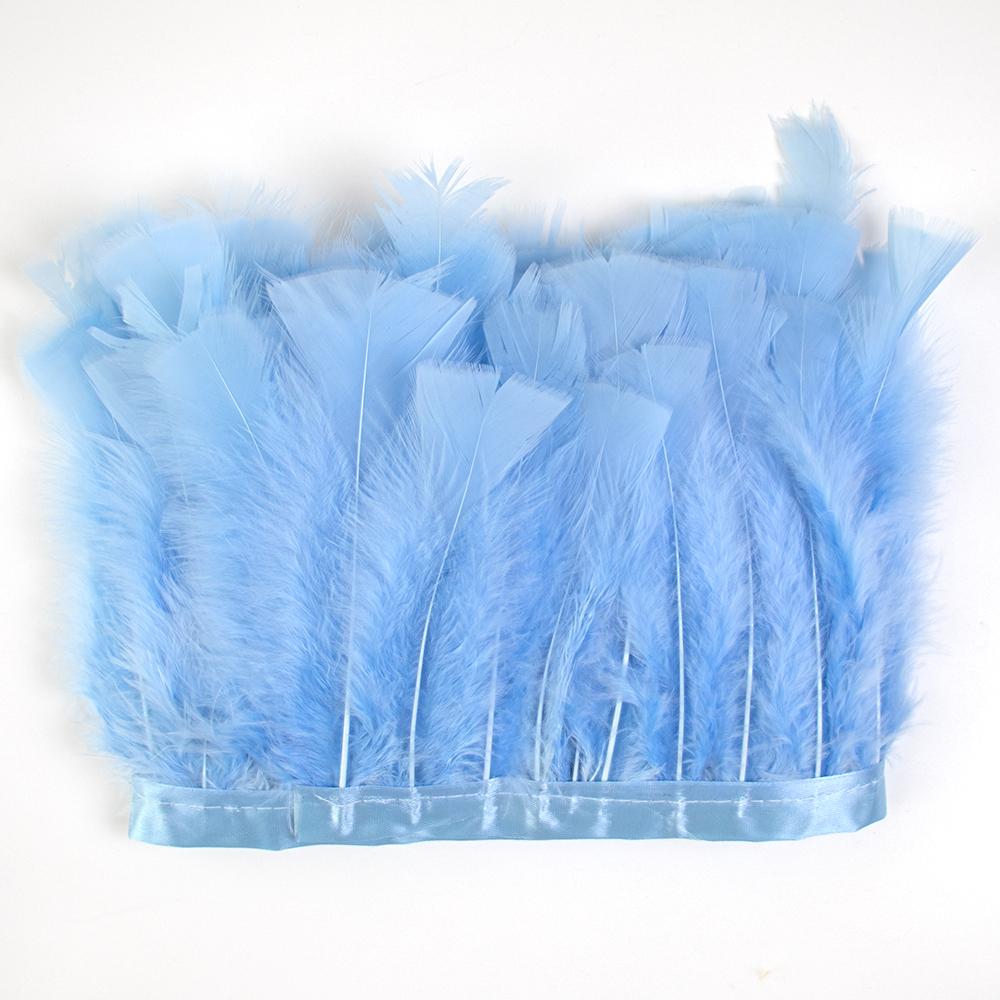 10-15cm Green Turkey Feather Trim Ribbon Fringe For Crafts Wedding Dress Decor Sewing Accessories Plumas 1Meter Long