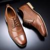Fashion 2025 Spring New Men's Business Dress Shoes Genuine Leather England Fashion Casual Oxfords Shoes Classic Three Colors Size 7.5-13