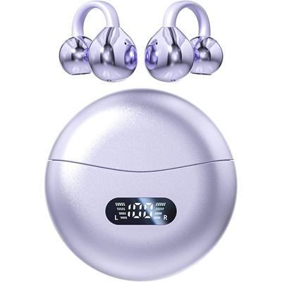 Atviri ausų segtukai Belaidės ausinės Bluetooth 5.4 Sportinės ausinės Įkrovimo dėklas ir LED galios ekranas Vandeniui atsparios Fitnesui bėgiojimui