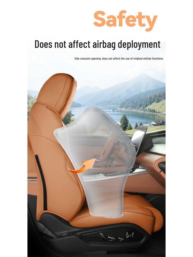 All-Season Leather Seat Covers for BYD Han L 2025 Model - Universal Fit