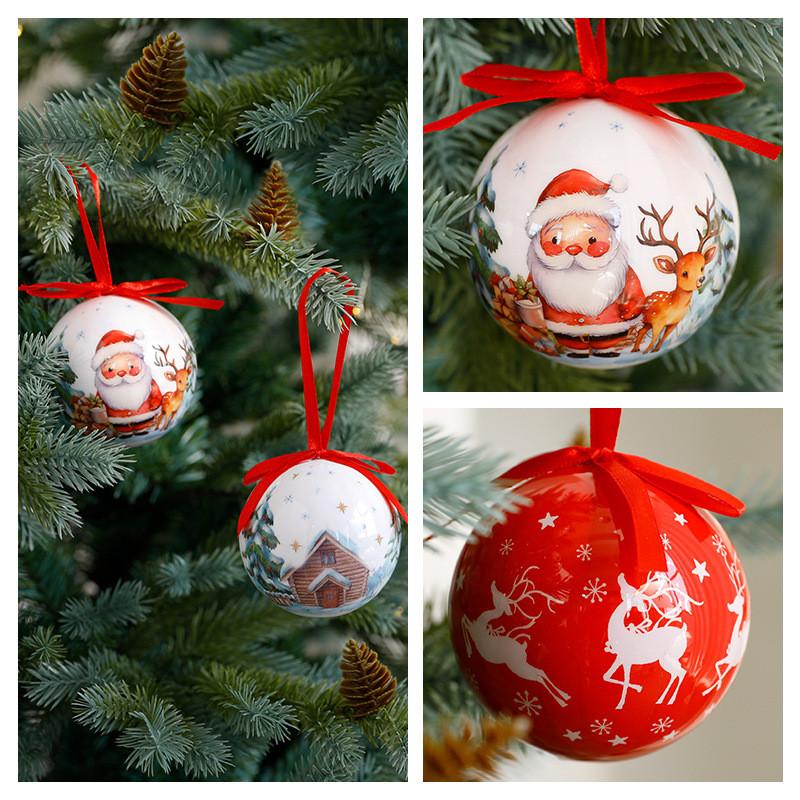 Christmas Tree Decor Foam Sticker Set With Santa And Reindeer Ornaments For Holiday Celebration