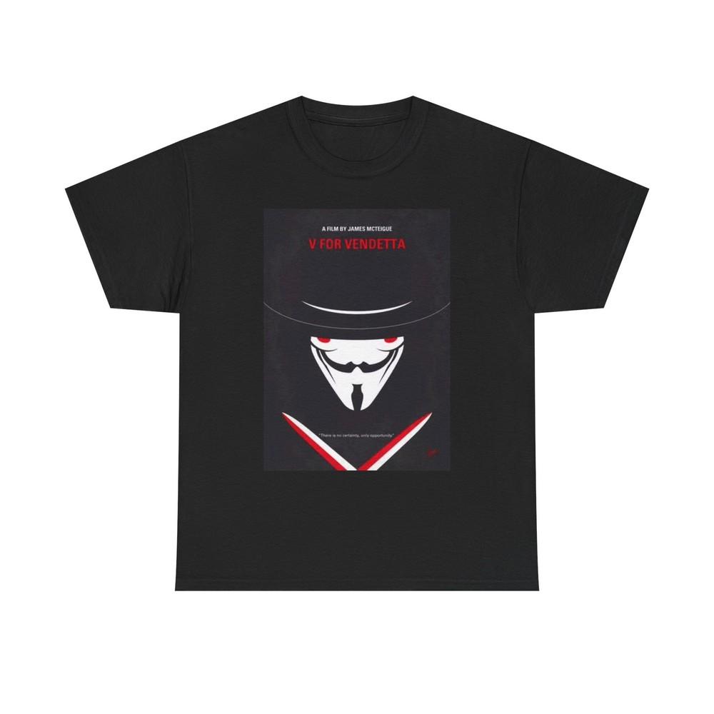 V For Vendetta T Shirt BRAND NEW Apparel Unisex Heavy Cotton Tee Unisex T-Shirt M
