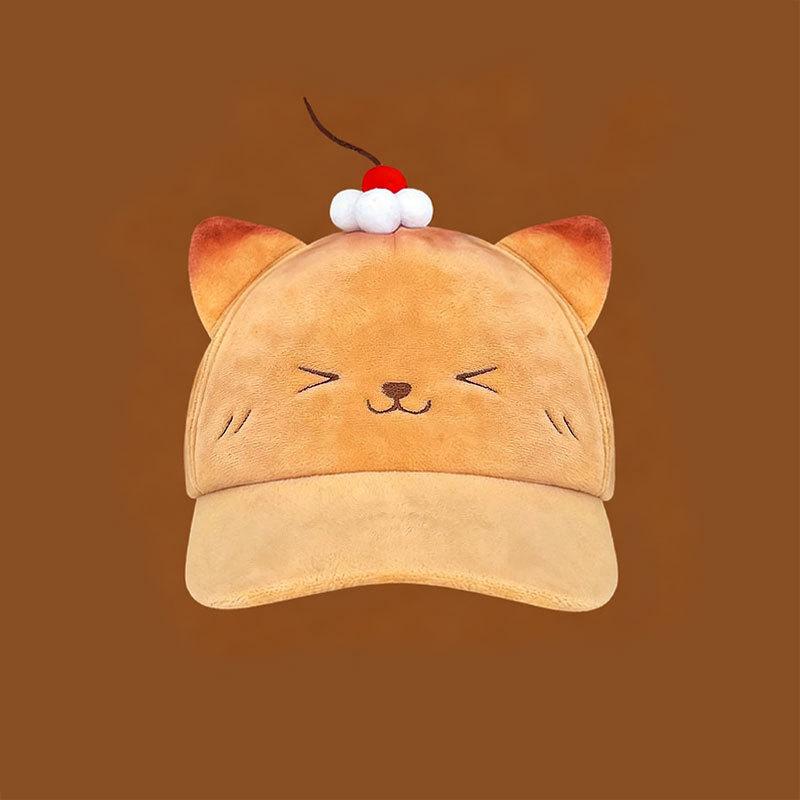 

1pc Versatile Cute Cherry Baseball Cap for Women,Sweet Bear Sun Protection Cap Adjustable Comfortable Cartoon Cat Duckbill Cap Adjustable