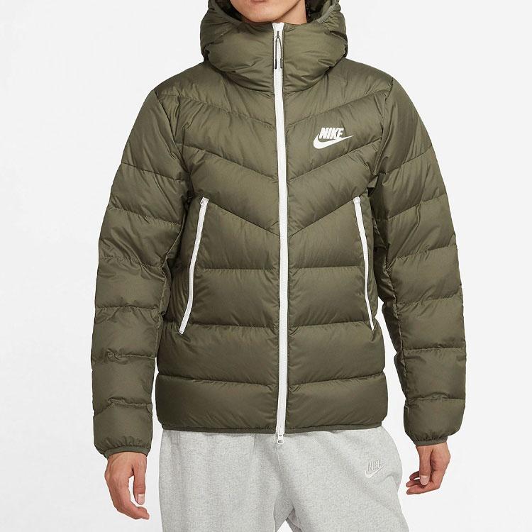 Nike Sportswear NSW Down Fill Sports Hooded Stay Warm Down Jacket Green Men's CU0226-380