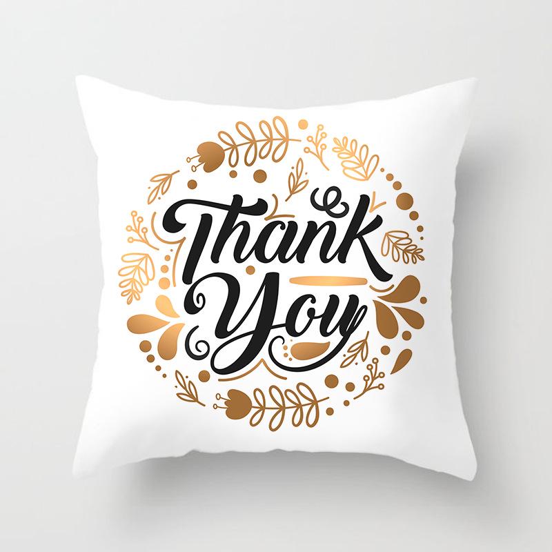 Sofa Pillow Cover, Cushion Cover, Nordic Home Textile Fabrics, Simple Golden Digital Printing