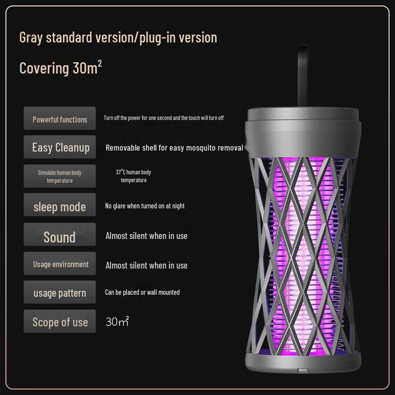 2025 USB Electric Shock Mosquito Killer & Repellent Lamp for Indoor/Outdoor Use