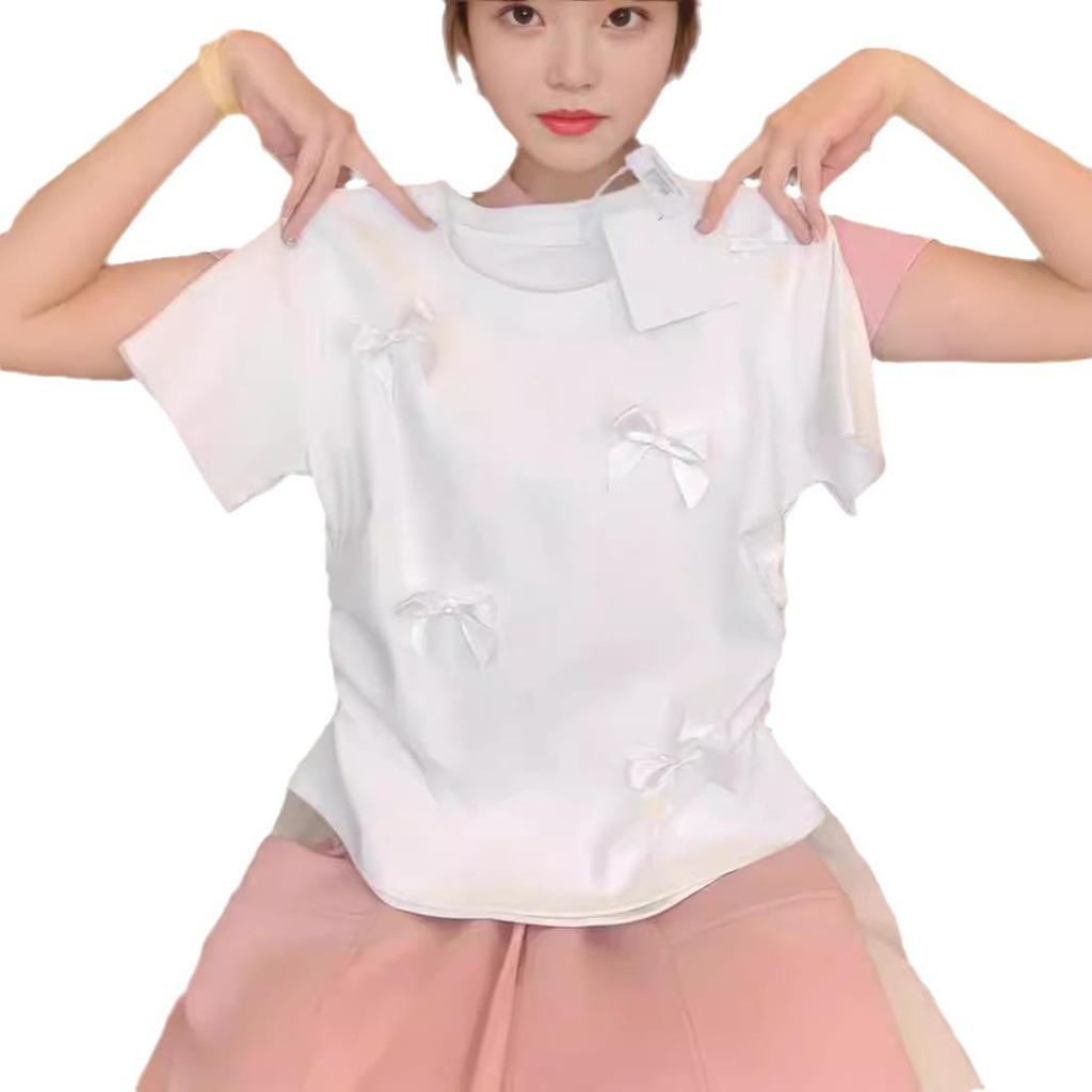 Japanese Pink Sweet & Spicy Summer College Style Slim Short Sleeve T-Shirt