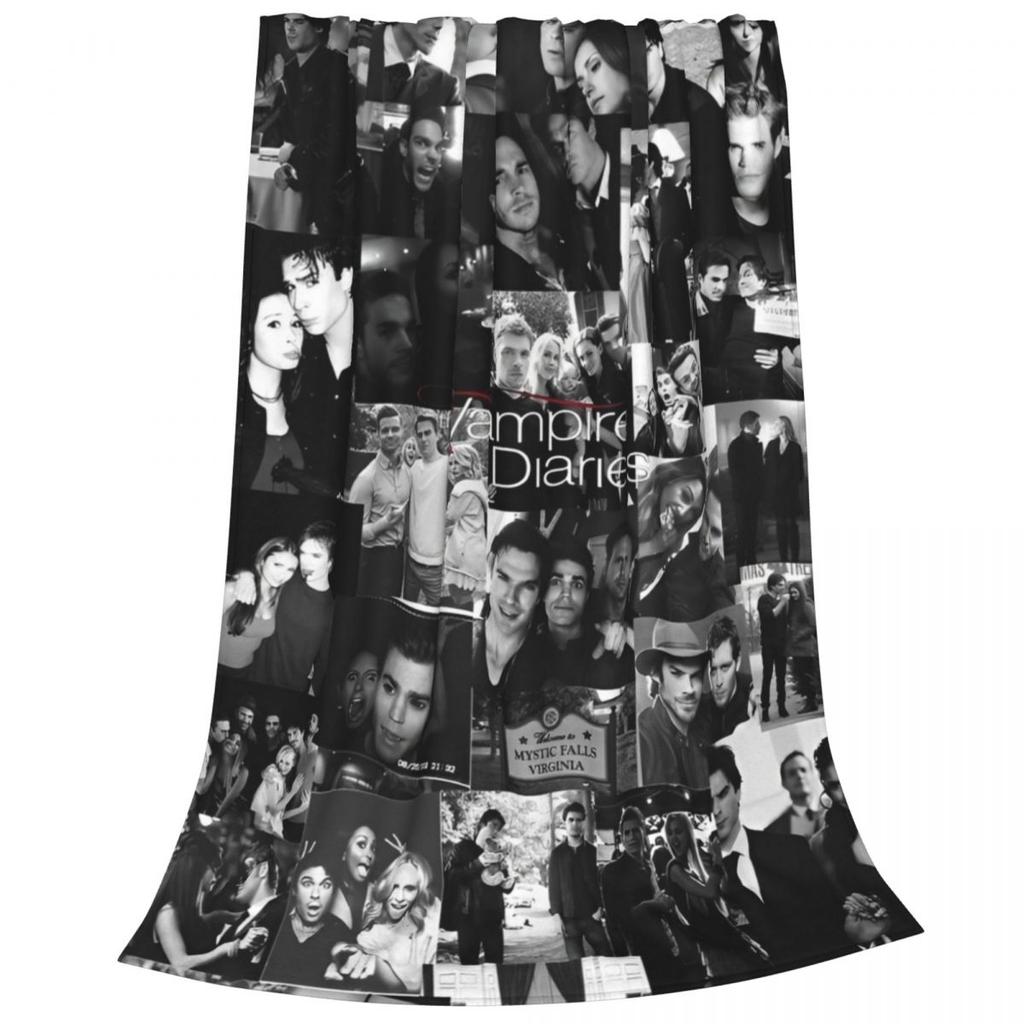 The Vampire Diaries Damon Salvatore Coperta Flanella Divertente Calda Coperte Plaid per Copriletto Primavera/Autunno