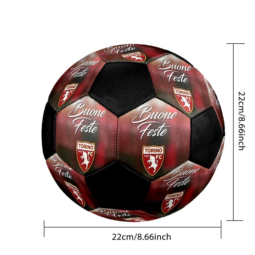 1 PZ Pallone da calcio Torino FC taglia 5 Pallone da calcio indoor Praha Colorato Per tutte le età Cucito a macchina PVC Pronto per la competizione Resistente Alta elasticità