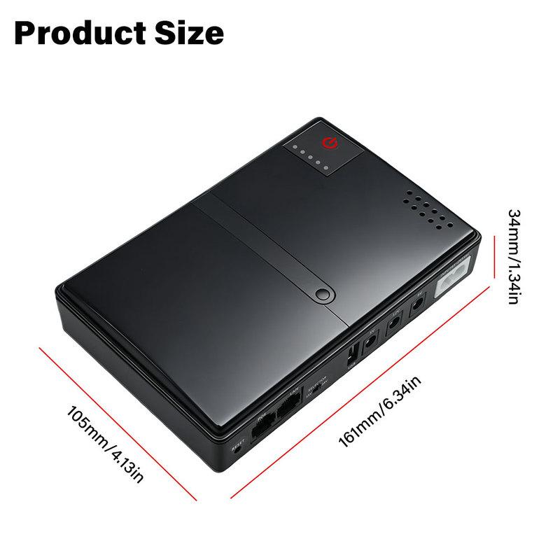 DC1018L Uninterruptible Power Supply 18W and Replaceable 18650 Battery Desgin - 5V 9V 12V Output for Router Modem Backup Power