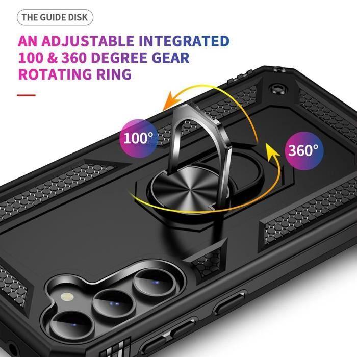 Coque de protection - PROSHOP - pour Samsung Galaxy S23 FE - Rigide - Antichoc - Béquille pivotante 360°