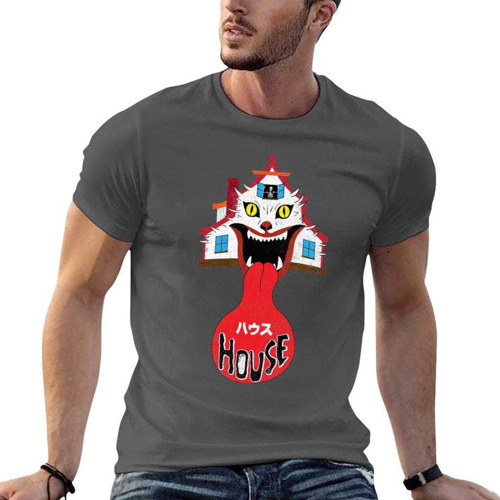 House Housu 1977 Japanese Horror Design TShirt All Match Print Short Sleeve Top