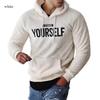 Spring/fall Men's Sweatshirt Casual Personality Hooded Fashion Long Sleeve Top Men's Letter Embroidery Thermal Jumper