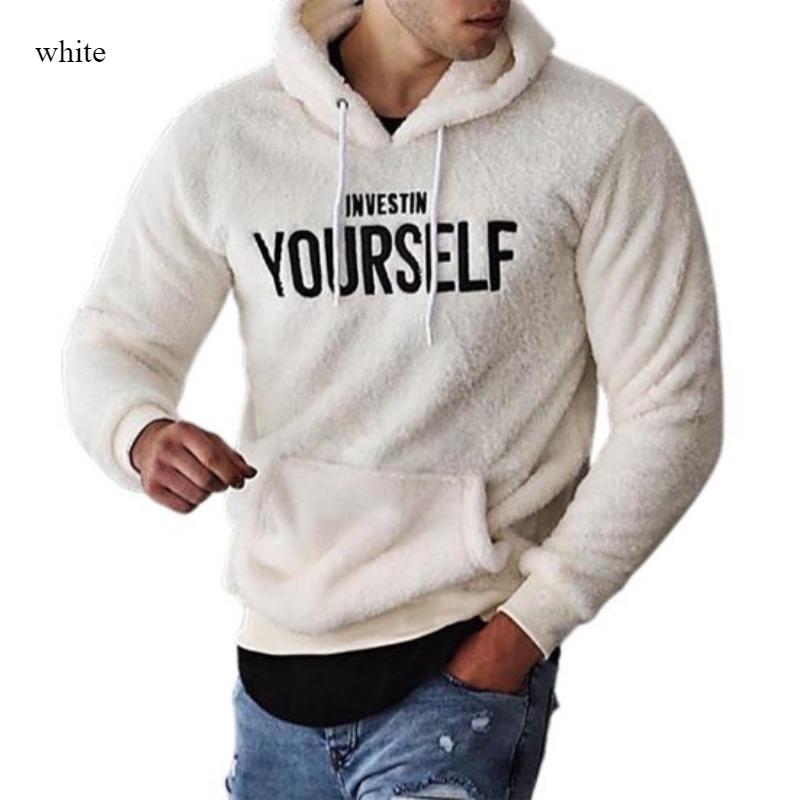 Spring/fall Men's Sweatshirt Casual Personality Hooded Fashion Long Sleeve Top Men's Letter Embroidery Thermal Jumper