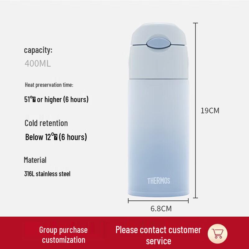 THERMOS TCMI-400S Insulated Straw Bottle