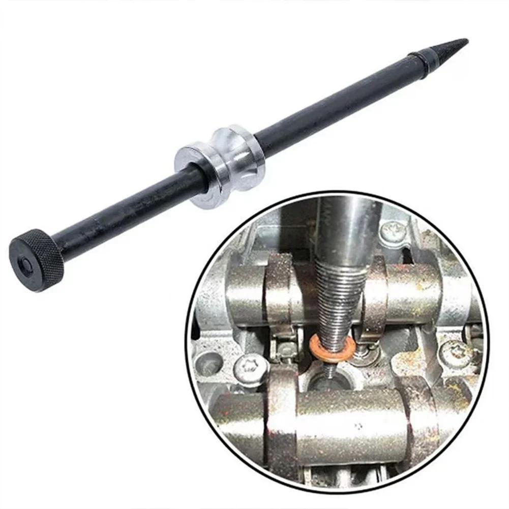 Fuel Injector Seal Puller with Tapered Thread Tip and Slide Hammer for Effective Copper Washer Removal Metal Tool