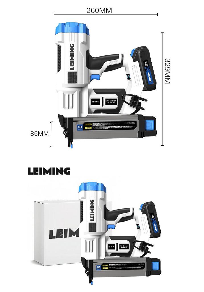 Lei Ming J-150 Electric Brad & Staple Nail Gun for Woodworking
