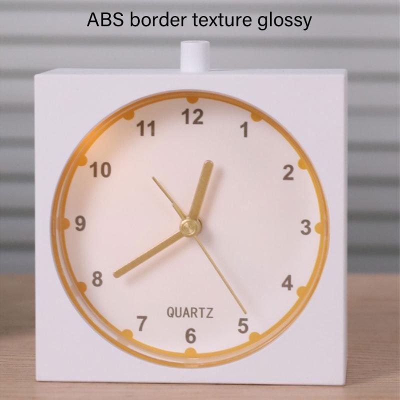 Modern Minimalists Alarm Clock with Builts In Nightlight and Quiet Movement for Home Decors Battery Operated Table Clock