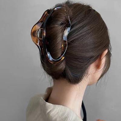 Elegant Clouds Leopard Print Hair Claws Clip Women Jelly Acrylic Hair Clamps Plastic Hairpins Barrettes Girls Hair Accessories