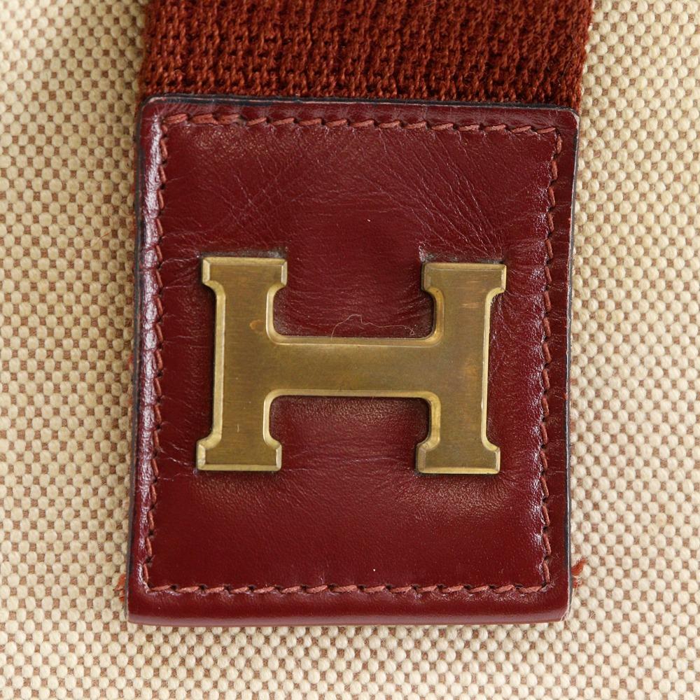 HERMES Sako Shoulder Bag vintage beige Tower ash/Calfskin Women Used