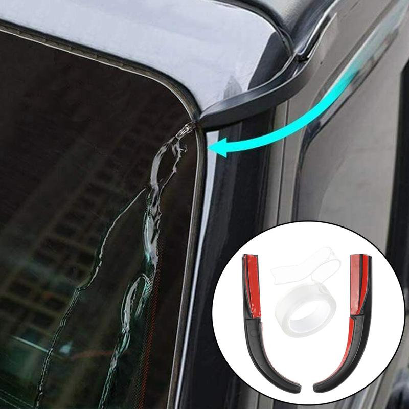 Roof Rain Gutter Extensions Water Rain Diverters for Jeep Wrangler JK JKU Sahara Rubicon 2007-2017 Exterior Parts Accessories