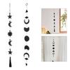 Moon Phase Wall Hanging Pendant Wood Wall Decorations for Office Nursery Window Bedroom Garden Wall Ornaments Art