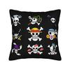 Luffy Anime Cool Luffy Square Pillow Cases Retro Anime Manga Cushion Covers Customized Zipper Decor Pillowcase for Sofa Xcm