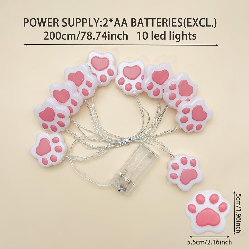 Pink Heart-shaped Claw Shaped Light String Suitable for Family Rooms and Interior Decoration Scenes, birthdays,Mother's Day,Thanksgiving,Christmas