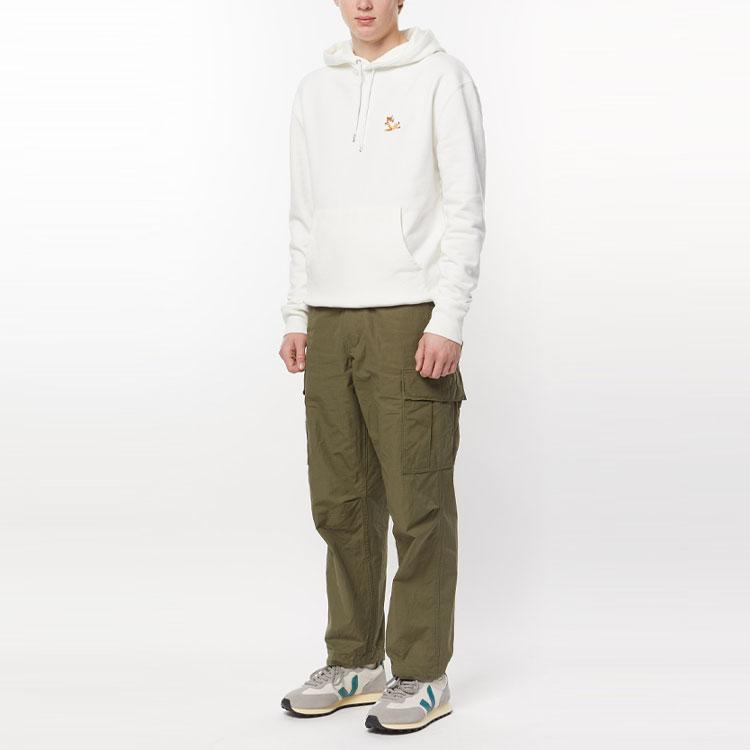 Maison Kitsune Ss22 Logo Fox Embroidery Drawstring Hoodie Unisex hoodies Ivory IU00355KM0001-P700