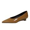 European American banquet women's shoes pointed commuter casual shallow mouth versatile flat-bottomed tapered heel shoes