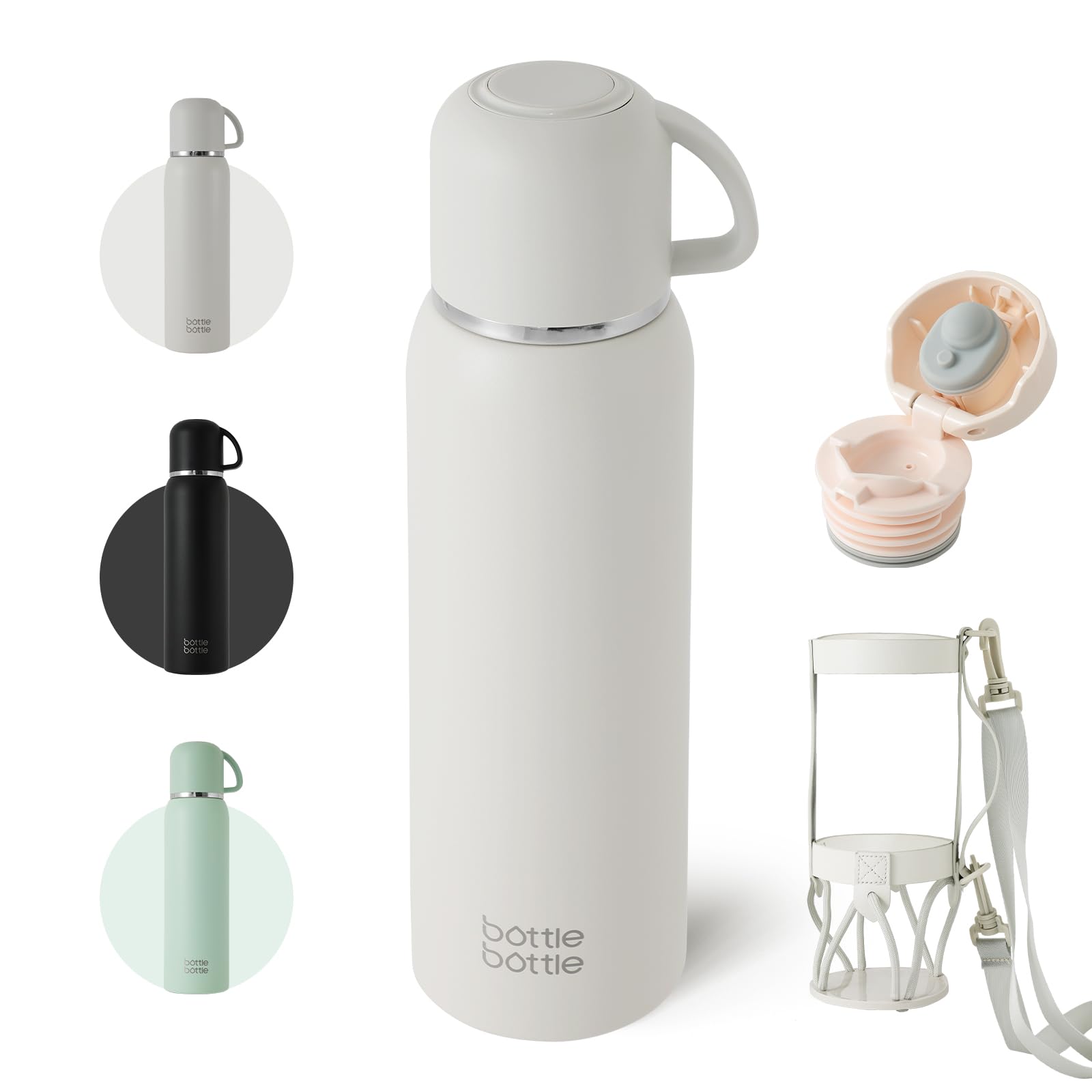 

БУТЫЛКА БУТЫЛКА 1 л Бутылка для воды, Стильная, Двустенная конструкция, Изолированная, Широкое горлышко, Нержавеющая сталь, Идеально подходит для кемпинга, пеших прогулок и активного отдыха