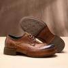 Soft Leather Mens Wedding Brogues Shoes Luxury Genuine Leather Autumn Designer Handmade Quality Autumn Formal Social Shoes Man