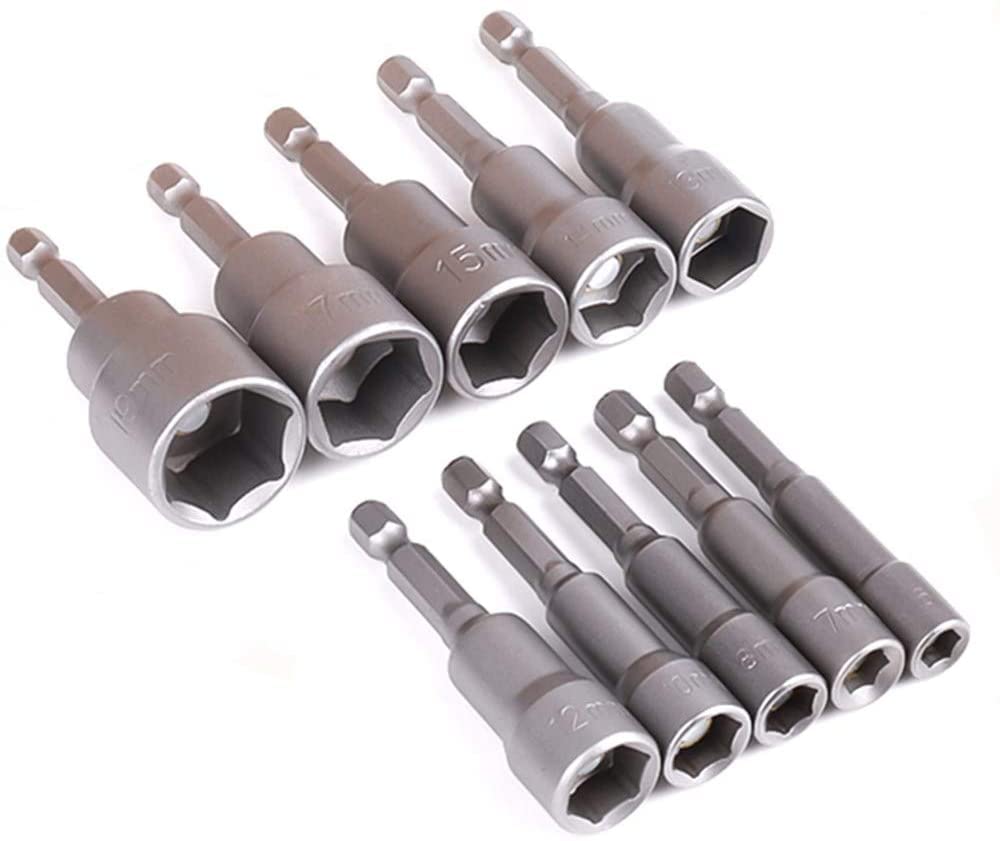 Socket Impact Socket for Impact Set of Socket Impact Impact Socket Hexagonal Socket Impact Bit for Electric Drill Bit, Socket, Driver, 10, Adapter,