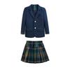 British Style Formal Plaid School Uniform Set for Girls