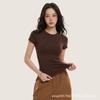 White Gym Clothes Women's Summer Thin Slim-fit Short-sleeved Pilates Training Clothes T-shirt Running Yoga Sports Top