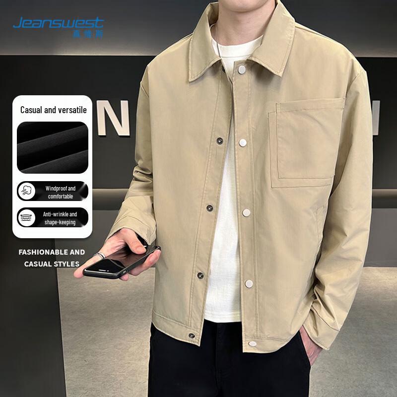 JEANSWEST Men's Autumn Casual Lapel Jacket