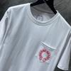 8015 CHROME HEARTS 2026 Sommar Ny Högkvalitativ Bomull Rund Hals Lös Stor Storlek Herr- och Dam-T-shirt Par-T-shirt