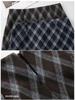 Women's Fashionable Retro Plaid Skirt - Autumn 2025 Style, Petite High Waist, Hip-Hugging Brown Slit Design