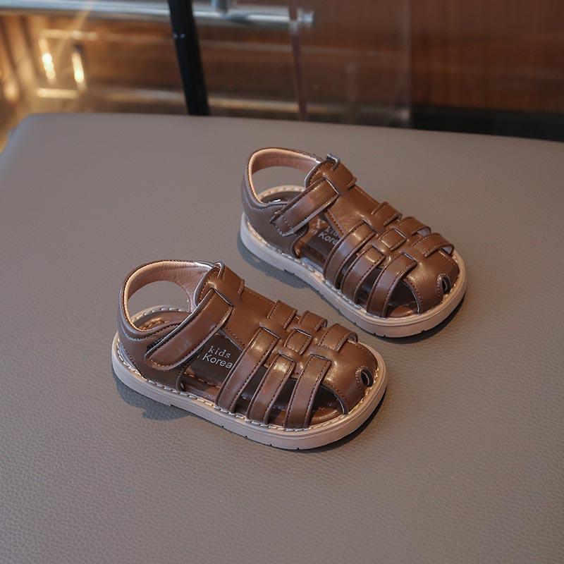 

Girls Roman Shoes Baby Toes Cover Princess Boys Soft-soled Beach Shoes Kids New Summer Sandals 24