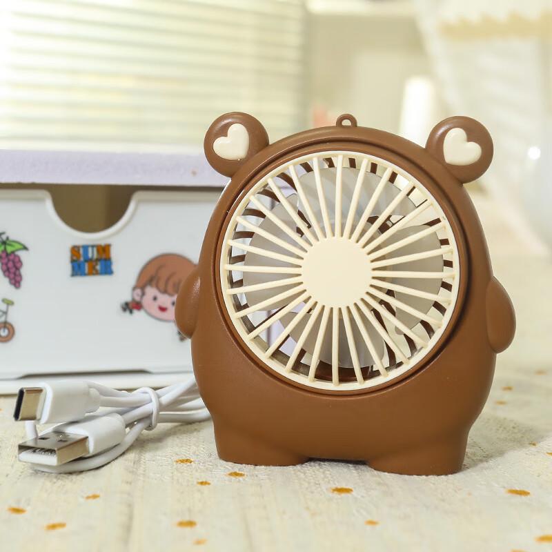 Cute Cartoon Handheld Mini USB Rechargeable Portable Fan