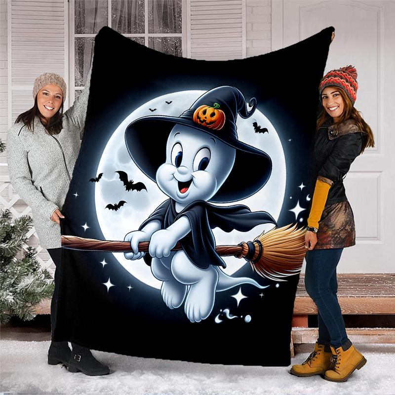 1pc Casper2 Theme Blanket - Digital Print, Polyester, Cozy for All Seasons, Perfect for Outdoor, and Travel