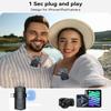3in1 Wireless Lavalier Microphone for Camera,Android,iPhone,Microphone for Video Recording Recording Podcast Noise Reduction Mic