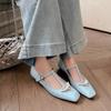 Fashion Shoes for Women Fashion Designer Women Sandal Patent Leather Mary Jane Shoes Shallow Mouth Flats Loafers Sandals Sandalias Mujer