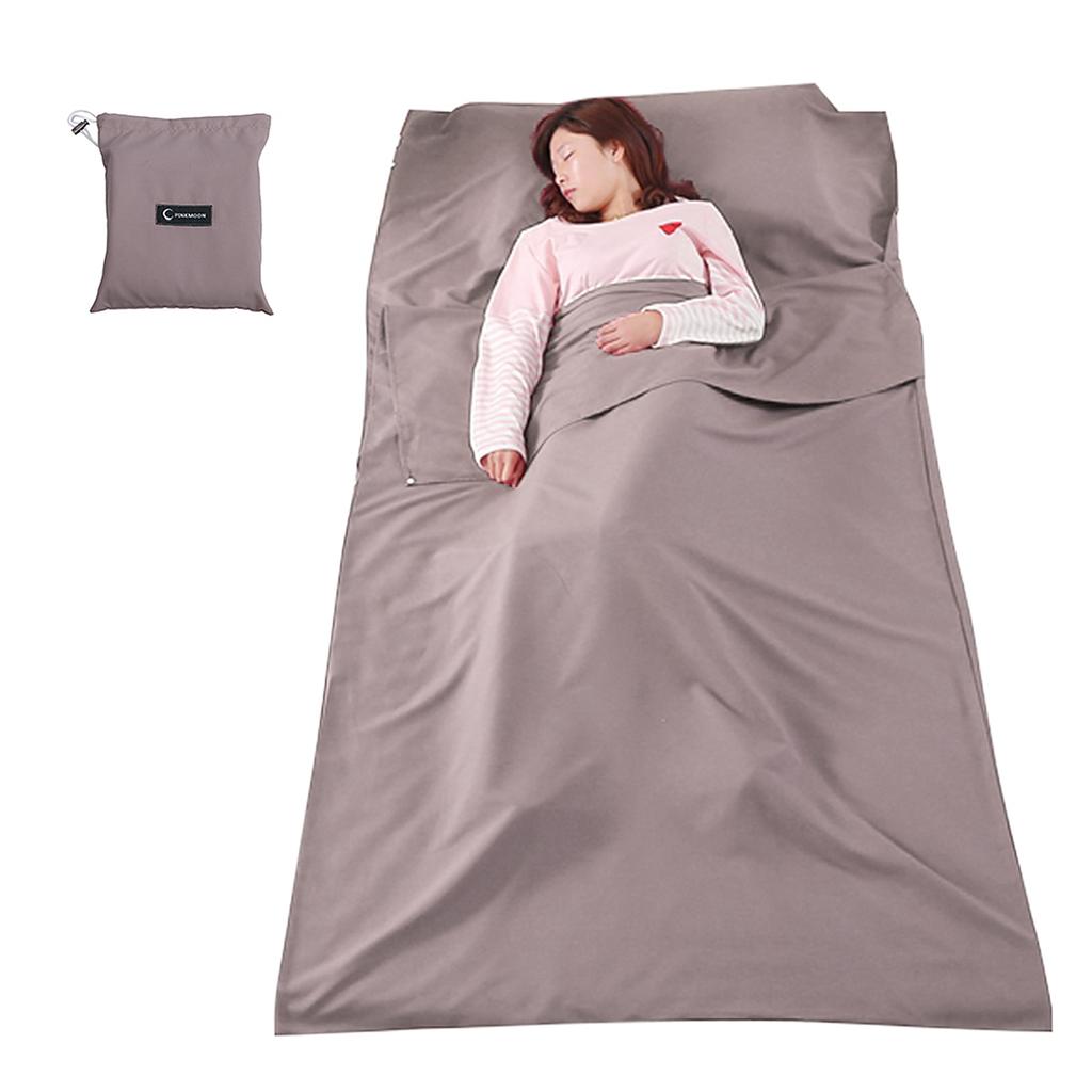 115cm*210cm Leichter Schlafsack-Inlett Tragbarer Mehrpersonenschlafsack Outdoor-Camping Hotel Reiselaken