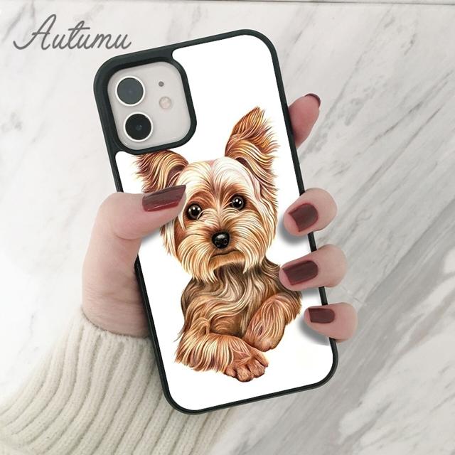 

Чехол для телефона со щенком йоркширского терьера для iPhone 11 12 13 14 Pro Max mini X XR XS SE 2020 6 6S 7 8 Plus Samsung S21 S22 Samsung S22ultra